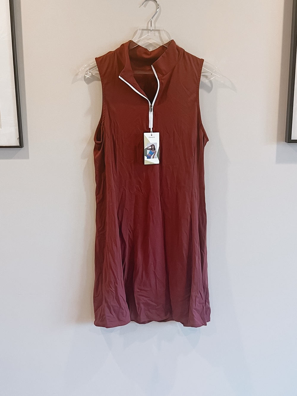 HALARA Burgundy Sleeveless Activewear Dress Size XL